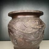 Cache pot bronze XIXème siècle Dragon