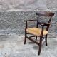 Rustic mulched armchair in oak 1940