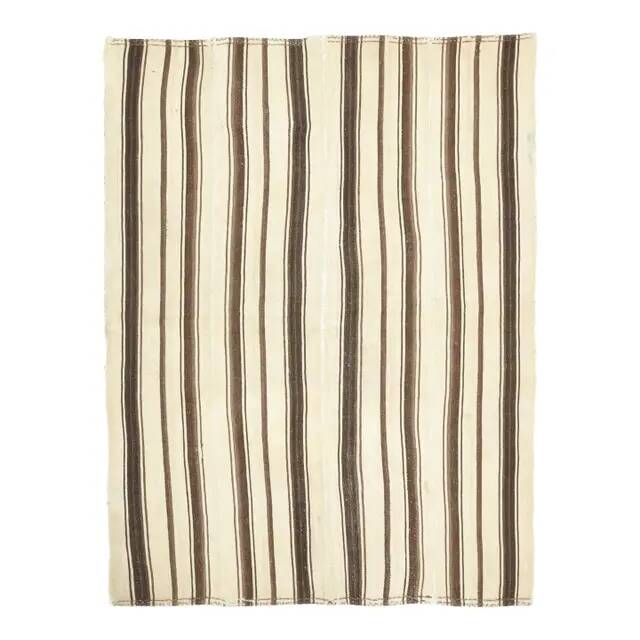 Vintage Turkish Oushak handmade wool cotton beige area rug  152x201