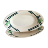 2 earthenware ravines HBC Choisy Le roi