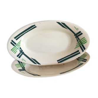 2 earthenware ravines HBC Choisy Le roi