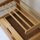 Scandinavian bedside table or wall console, oak and teak 1960