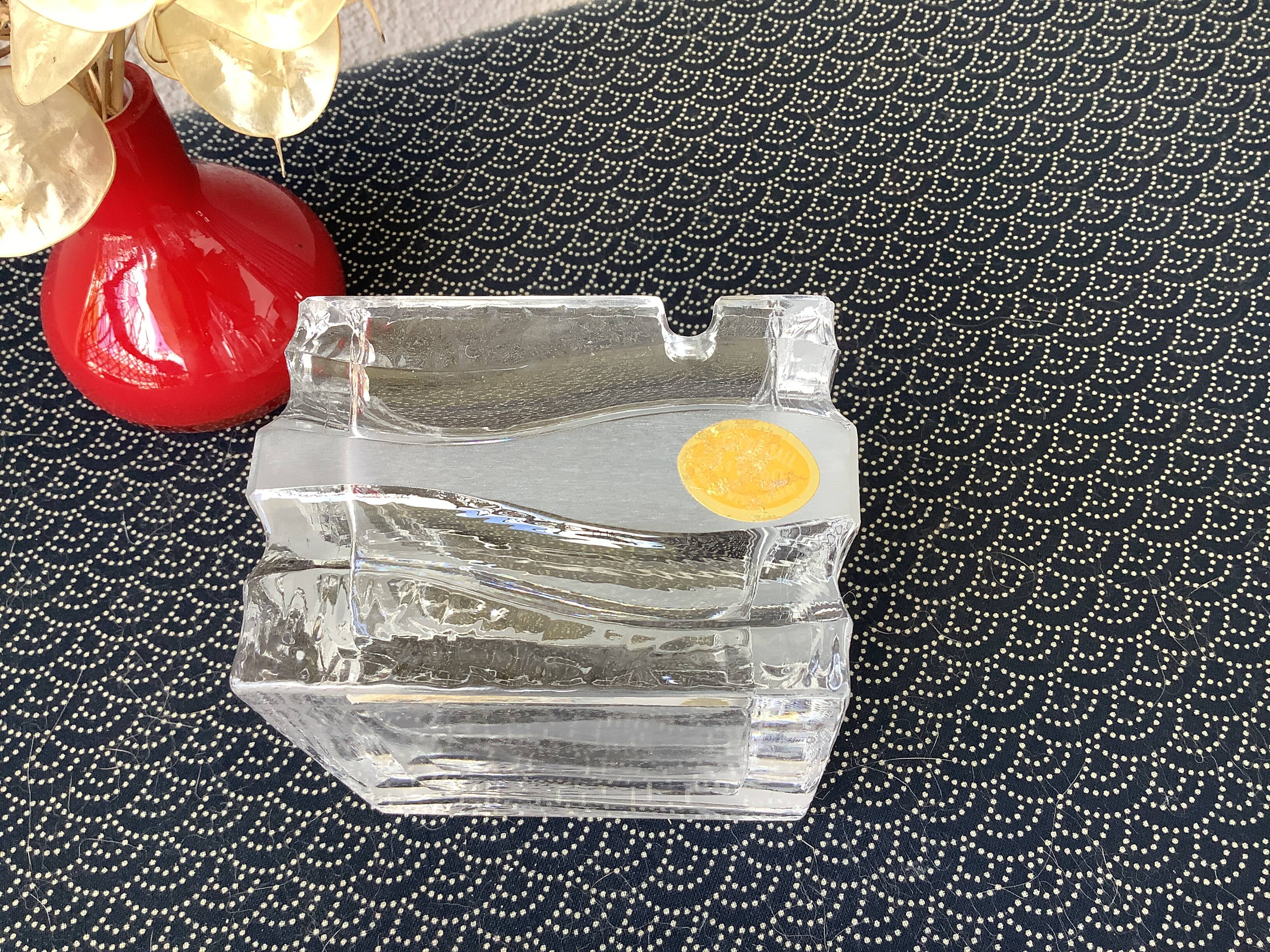 Bleikristall West Germany Modernist Design Crystal Ashtray - Cigar Ashtray
