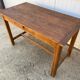 Solid oak farmtop table with 1 drawer