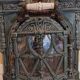 Mobile cast iron stove model "la chatte" designed by the French engineer Edmond Chaboche in 1883