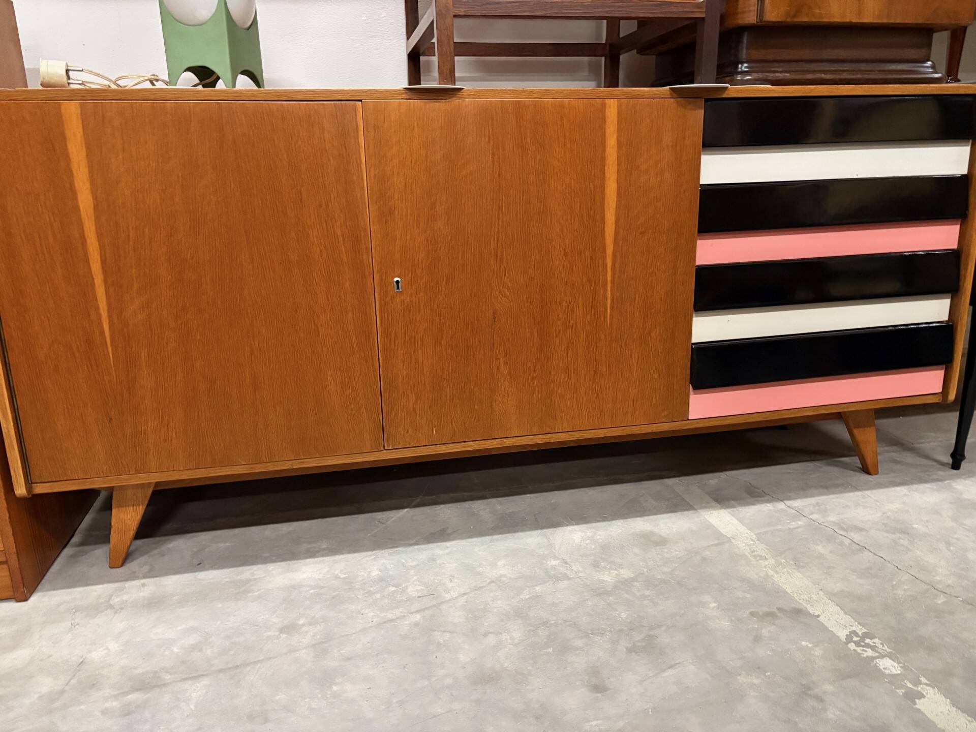 1960s sideboard with drawers by Jiri Jiroutek, Czechoslovakia