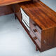 Executive Desk with Sideboard in Rosewood by Arne Vodder for Sibast Møbelfabrik, Denmark, 1950s