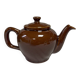 Brown glazed ceramic teapot