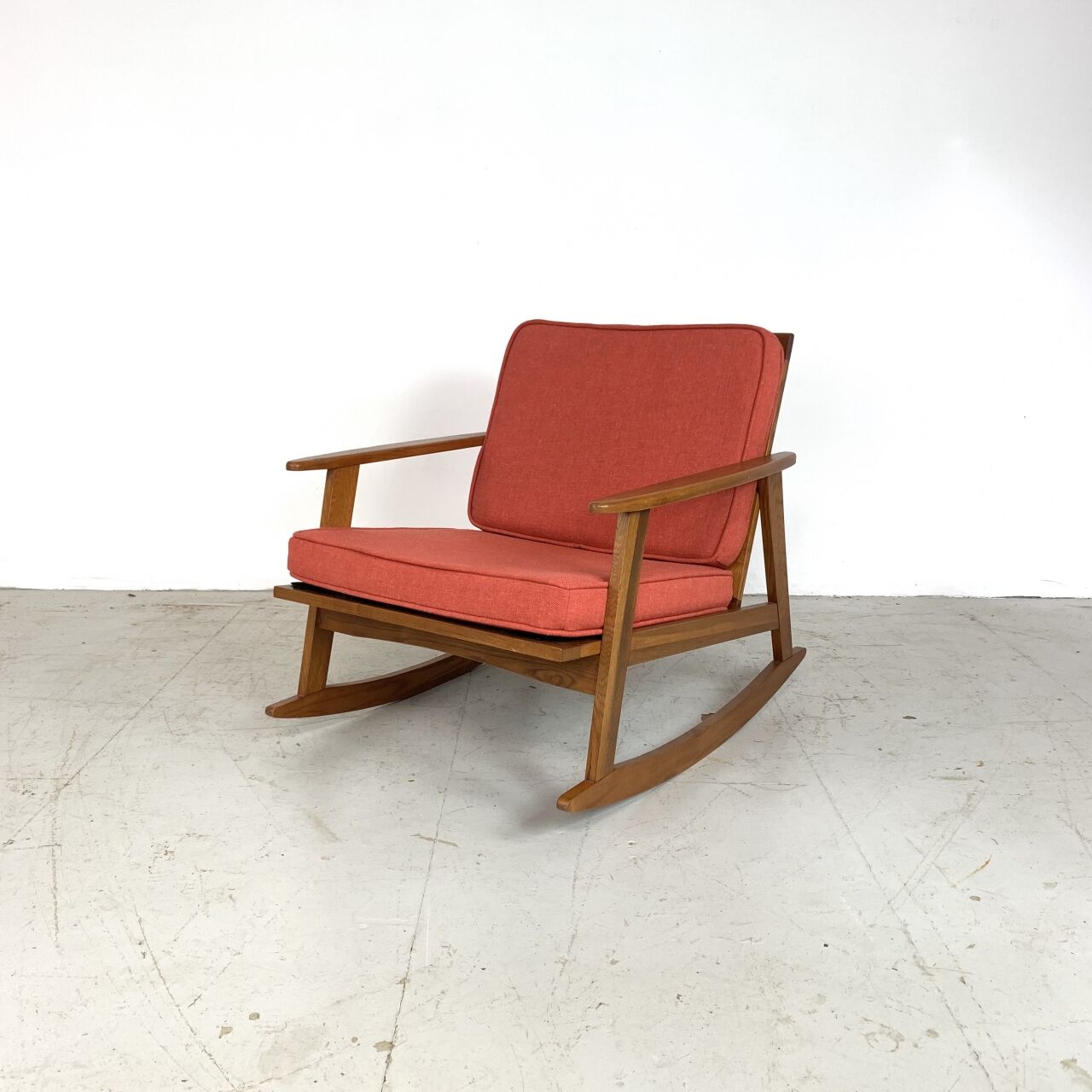 Mid-century teak rocking-chair