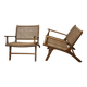 Pair of armchairs in rope by Olivier de Schrijver