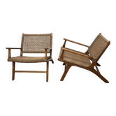 Paire de fauteuils en corde Olivier de Schrijver
