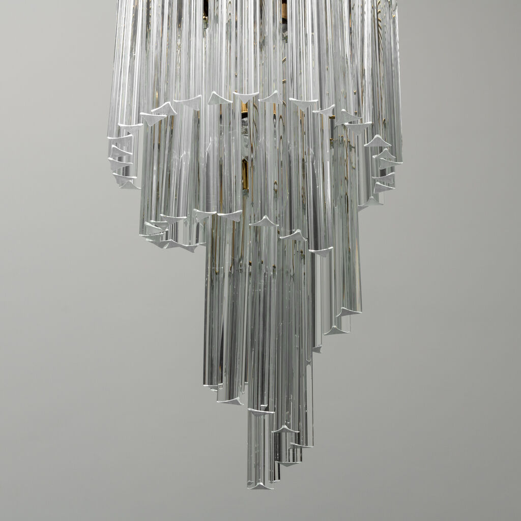 Cascade chandelier glass paolo venini 80s vintage modern