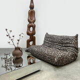 Canapé 2 places Togo vintage Ligne Roset 'Duo-tone'
