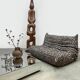 Vintage design two seater Togo lounge sofa Ligne Roset 'Duo-tone'