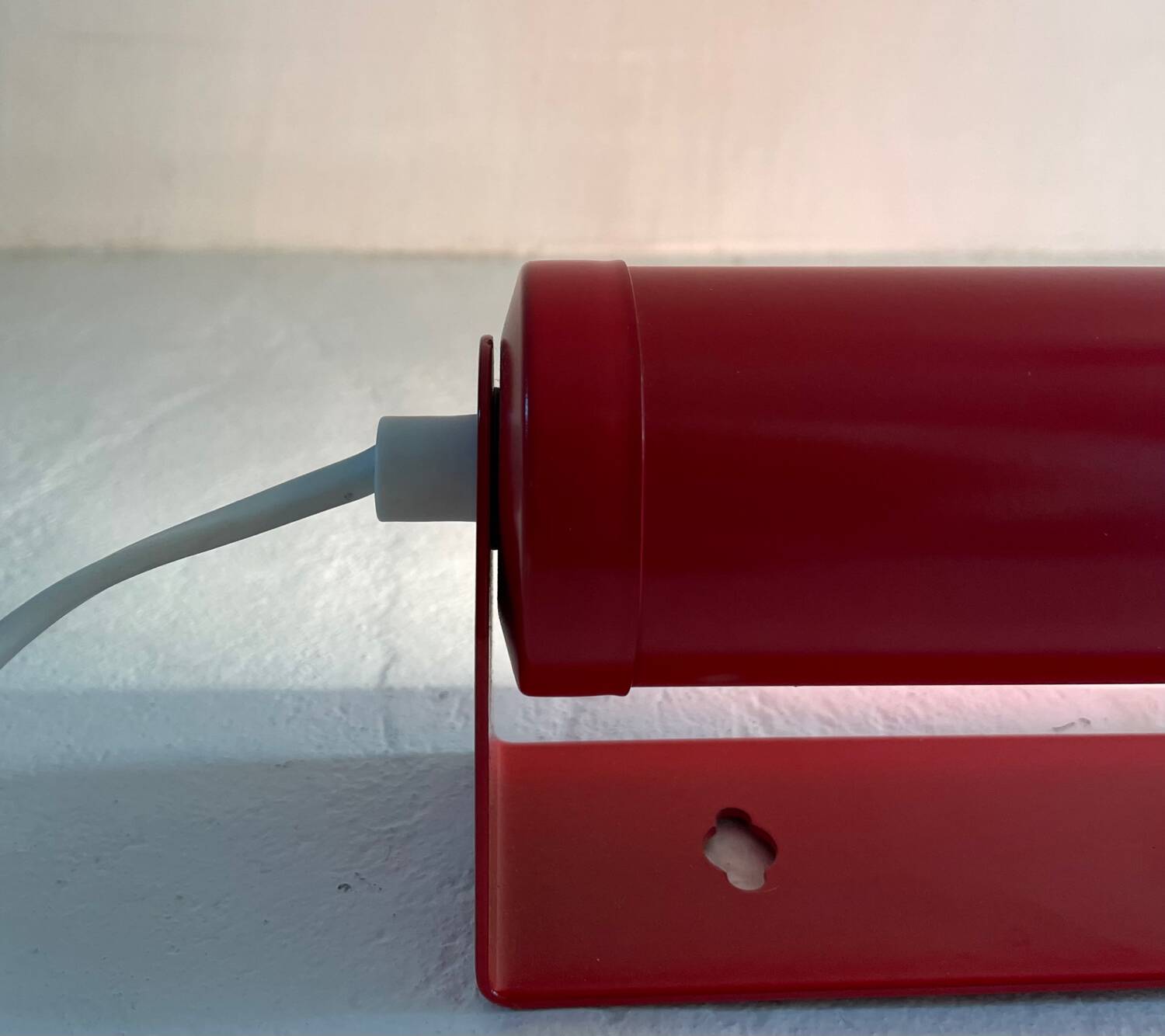 Red metal wall light