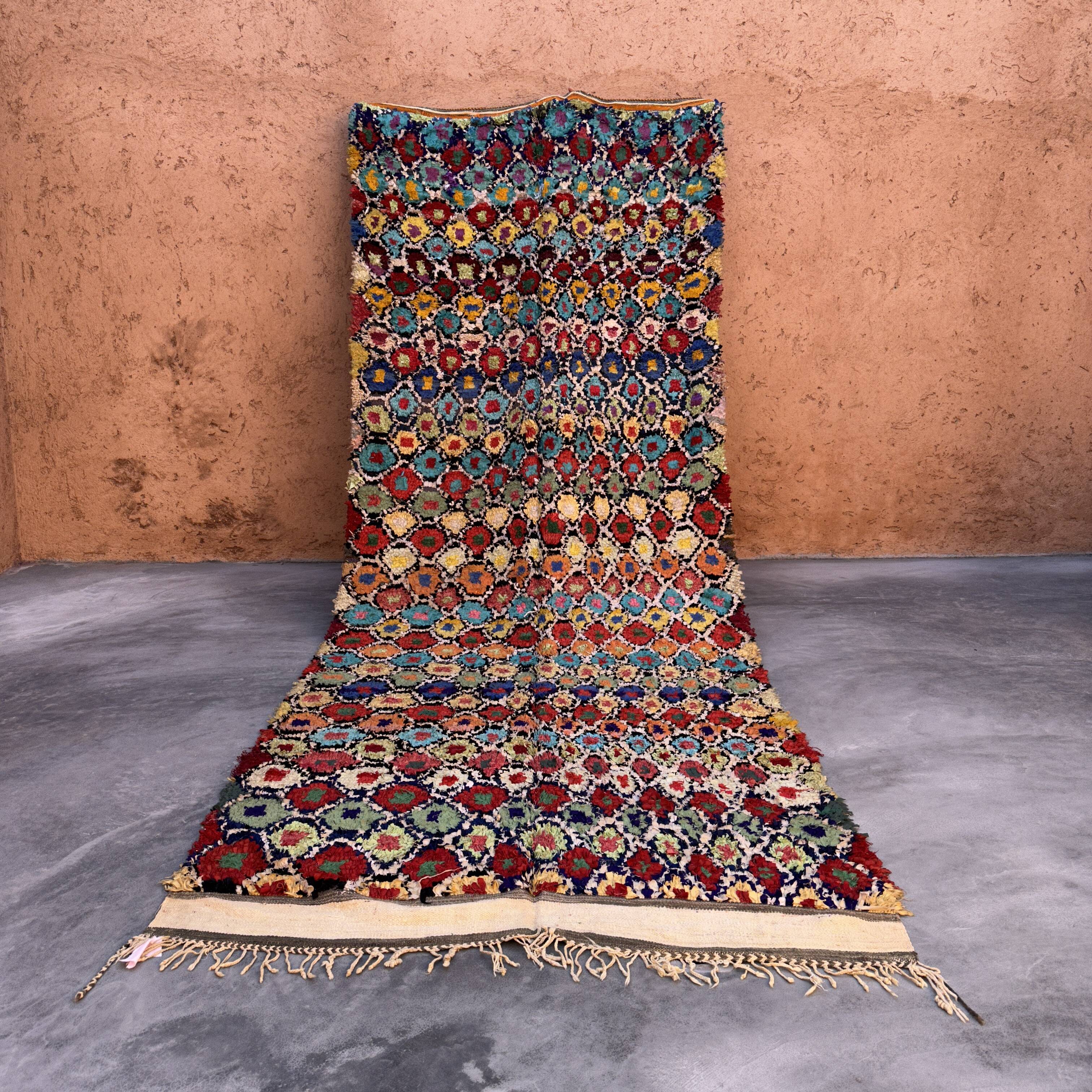 Berber carpet Boucherouite - 156 x 442 cm