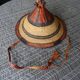 Chapeau berbère art ethnique vannerie et cuir