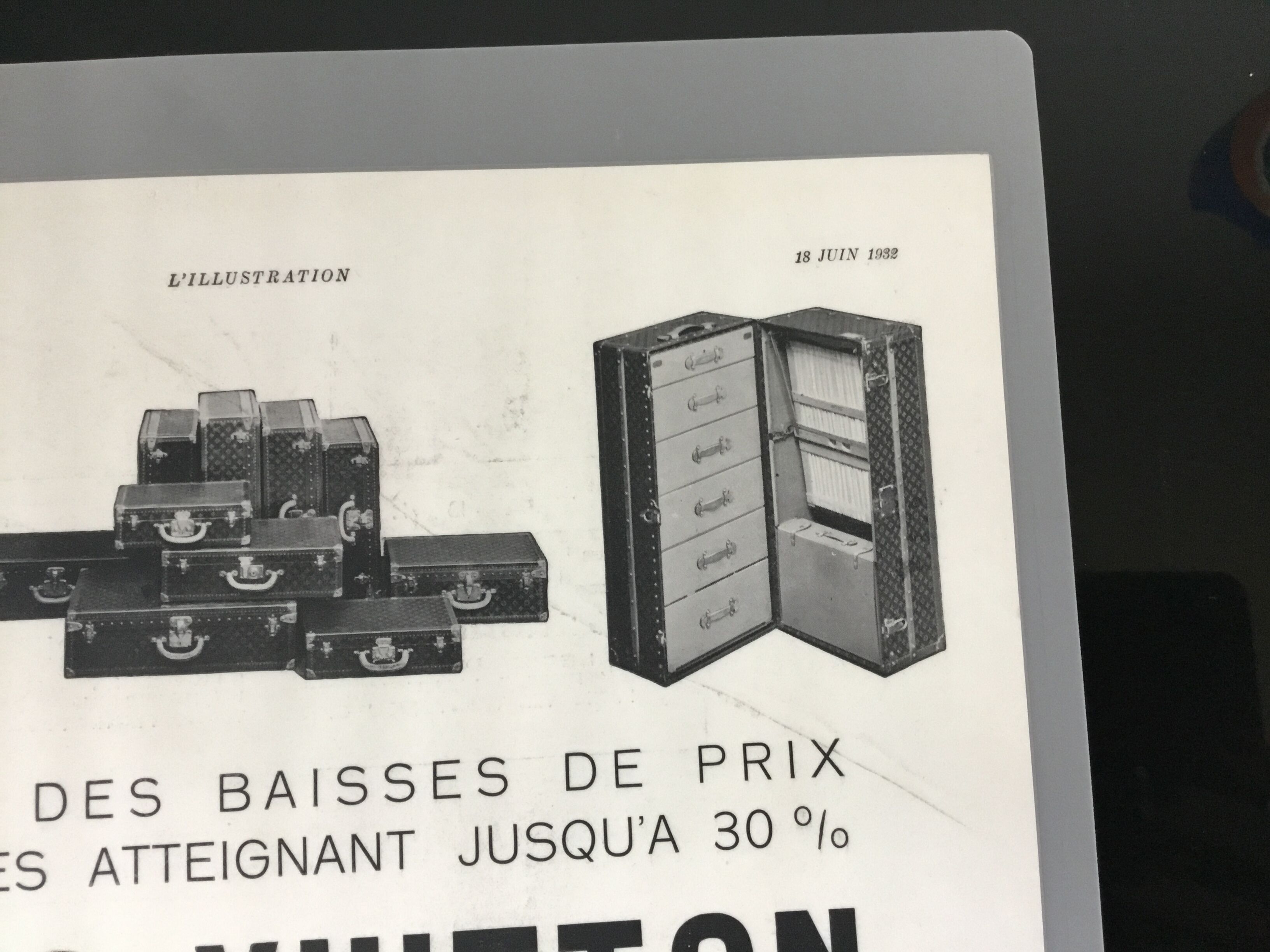 Vintage advertising to frame louis Vuitton