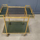 Vintage brass faux bamboo trolley, 1960s