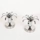 Pair of 1980s chrome metal space age wall lamps