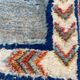 Handmade wool Berber rug with long pile, 110x150cm.