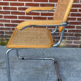 Cesca model design chair with armrests chrome version