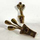 Lumi Milano, Mid-Century Modern pair of Italian brass sconces from 60s