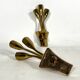 Lumi Milano, Mid-Century Modern pair of Italian brass sconces from 60s