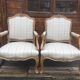 Pair of re-tapised Louis XV convertible chairs