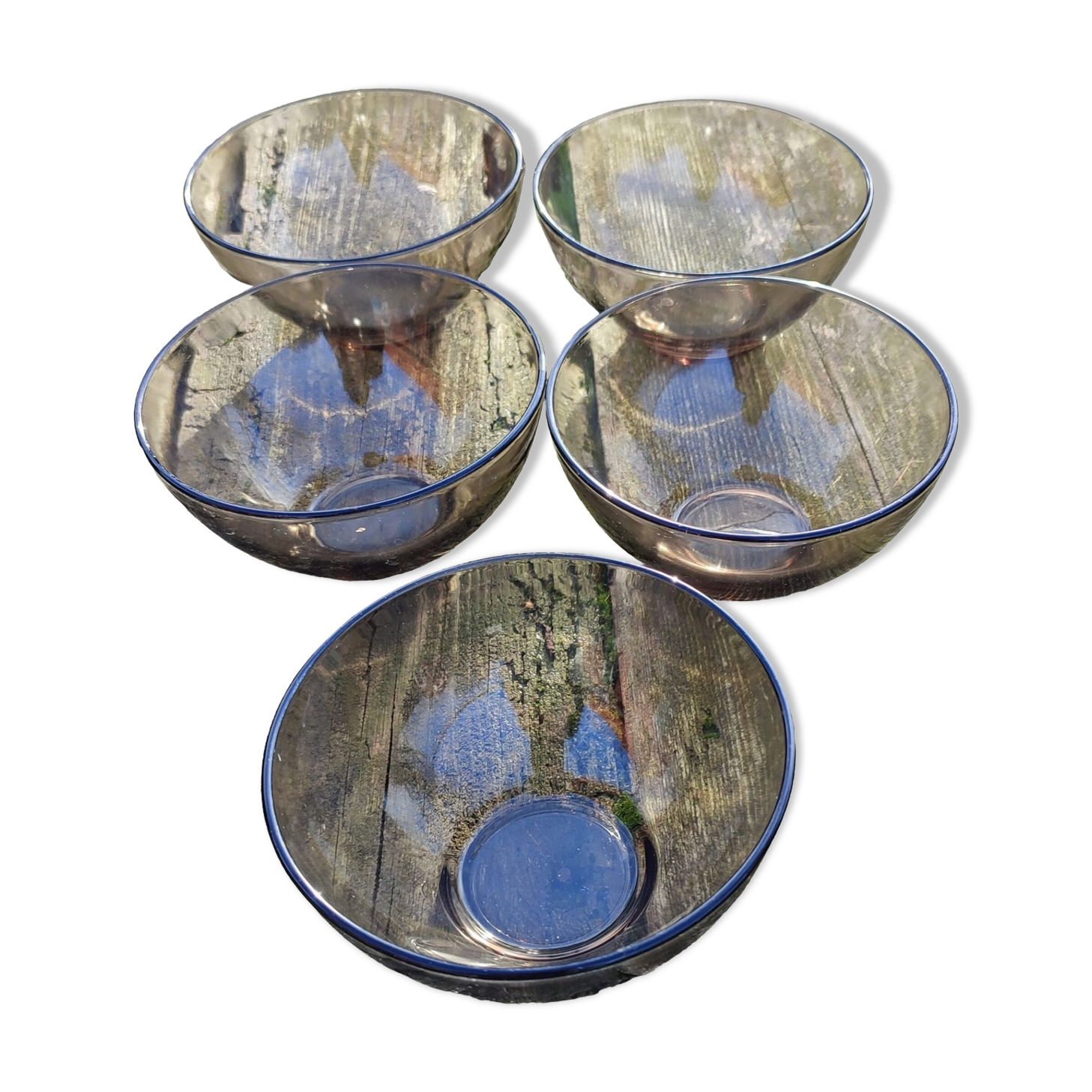 Set of 5 Arcoroc bowls France