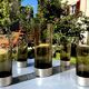 Service a orangeade une cruche et ses 4 verres assortis couleur fume metal