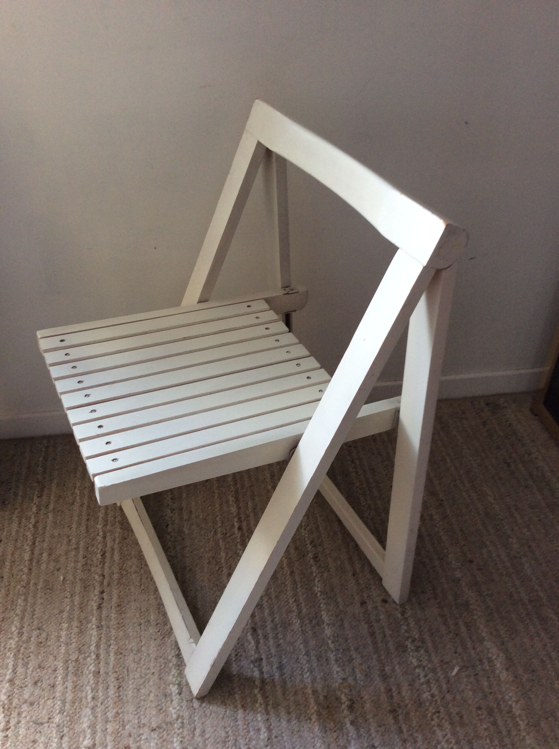 Series of 4 Italian folding chairs from the 70s