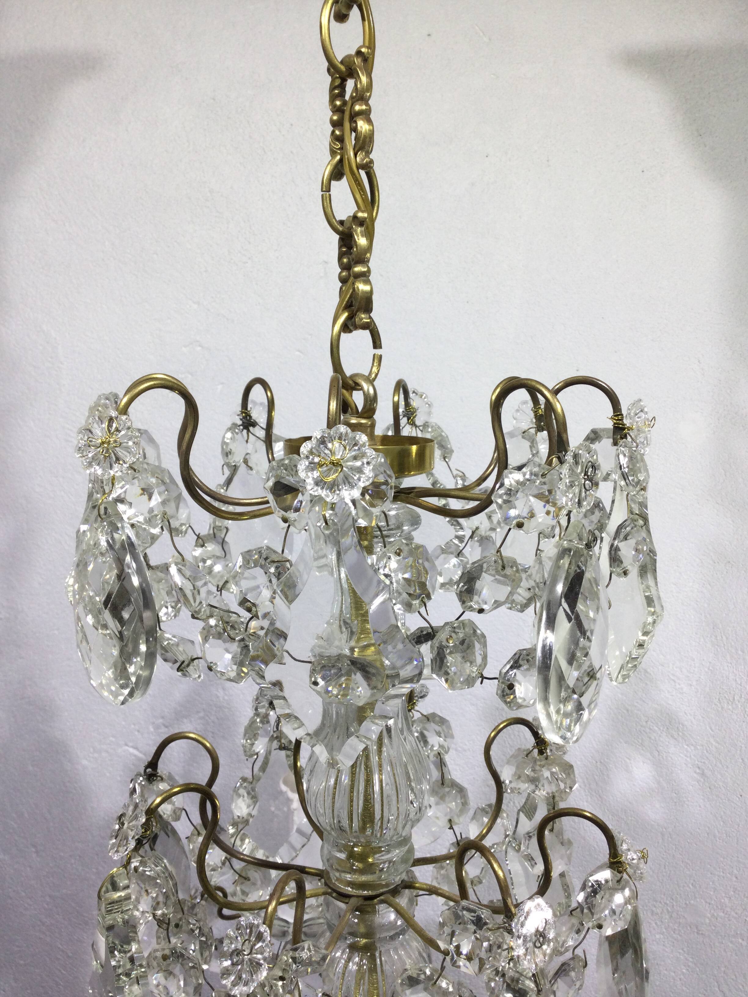 4 light crystal chandelier