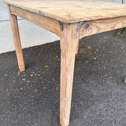 Farm table – vintage – table – rustic raw wood