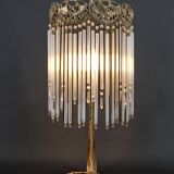 Lampe en Bronze et Pendeloques par H. Guimard, France, Art Nouveau, c. 1910