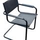 Set of 4 Bauhaus cantilever chairs in black imitation leather design