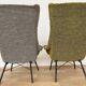 Pair of design fibreglass wing chairs by Miroslav Navratil, 1970s