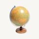 Grand globe terrestre vintage rétro-éclairé ou mappemonde