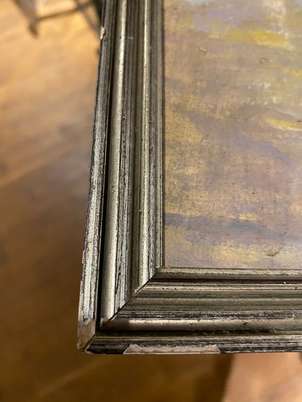 Old painting, landscape on the edge of a pond, Signed Michel Loche (1897;1976)