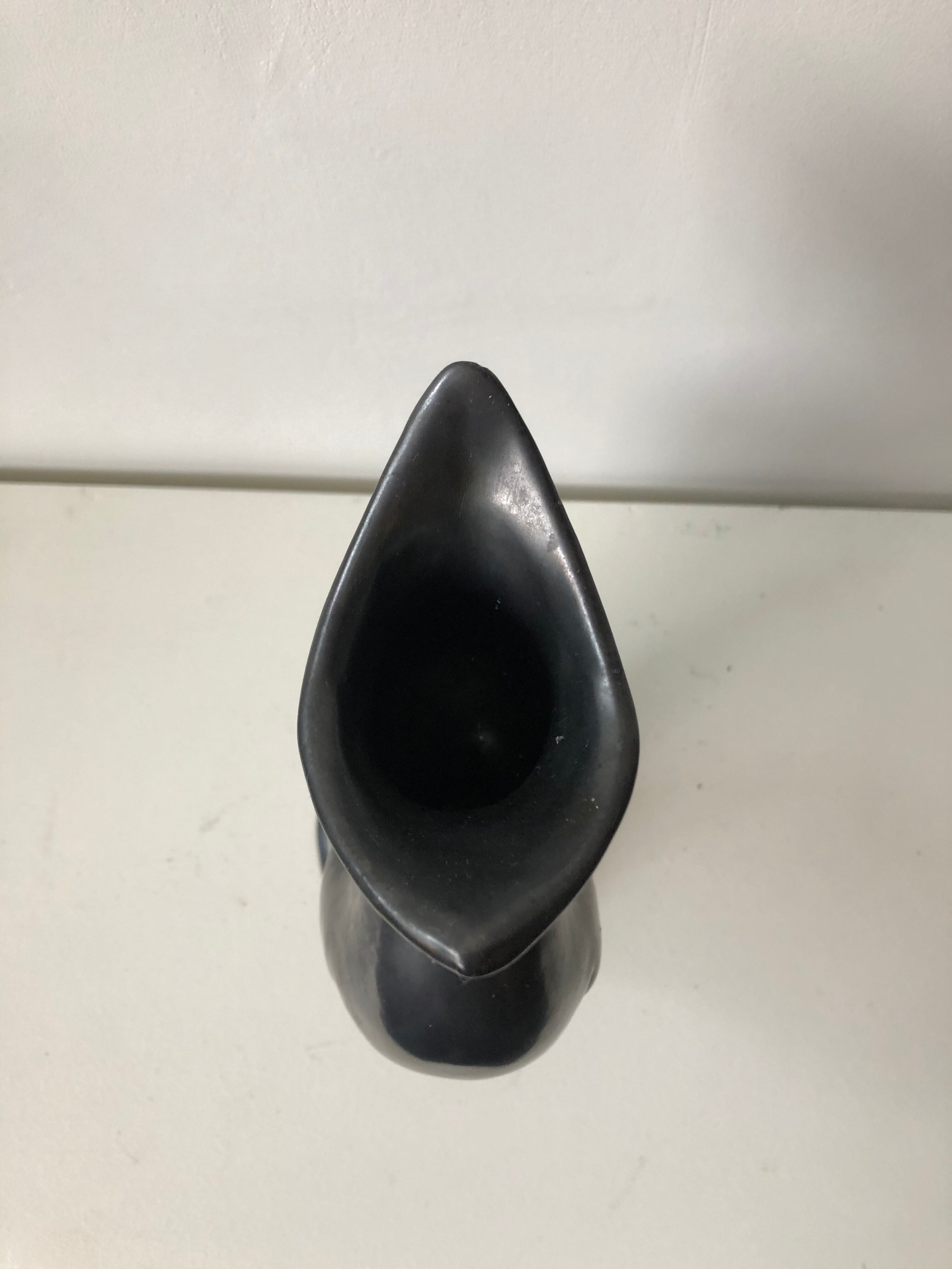 Glazed Black ceramic vase
