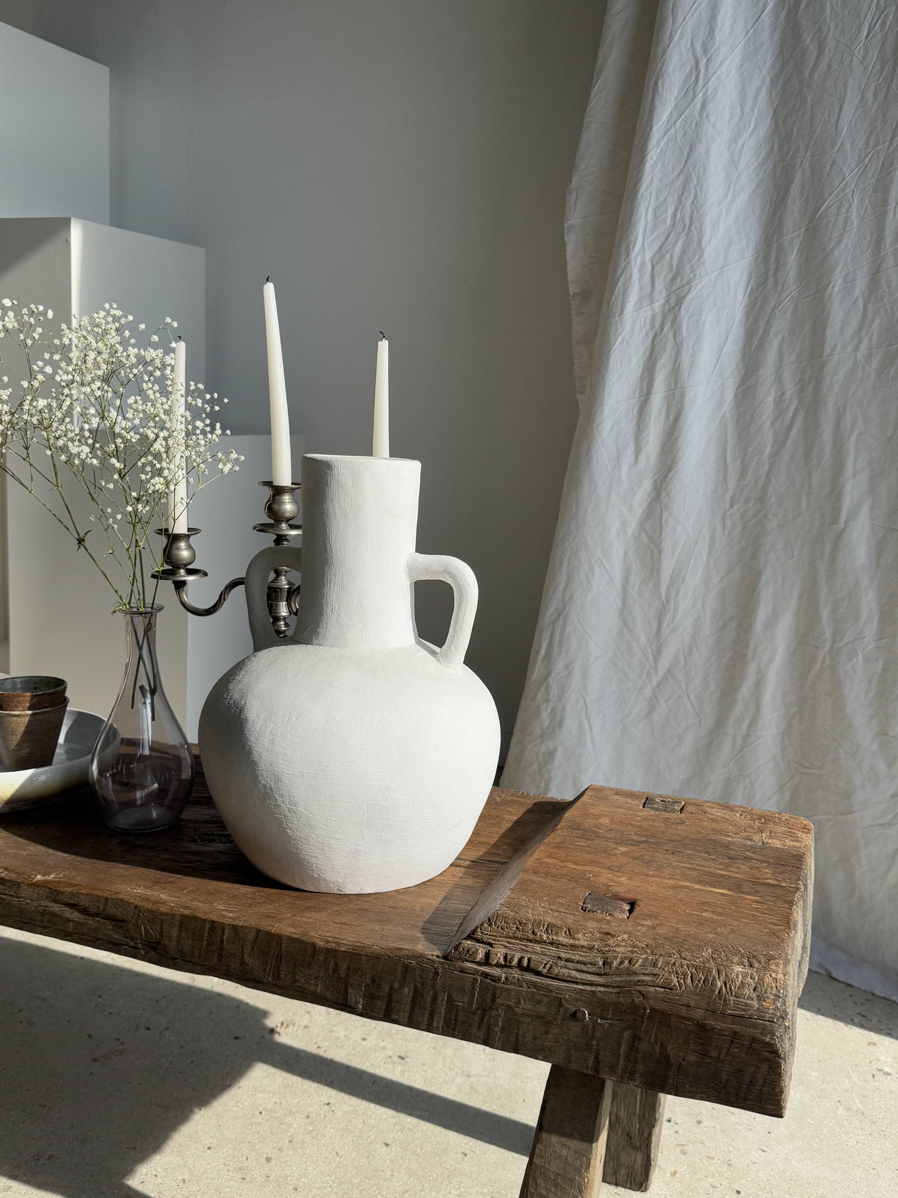 Very large bench in old teak H:50cm L:2m06