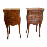 Pair of Louis XV marquetry bedside tables from the 1920s