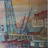 Tableau à l'huile Pont transbordeur