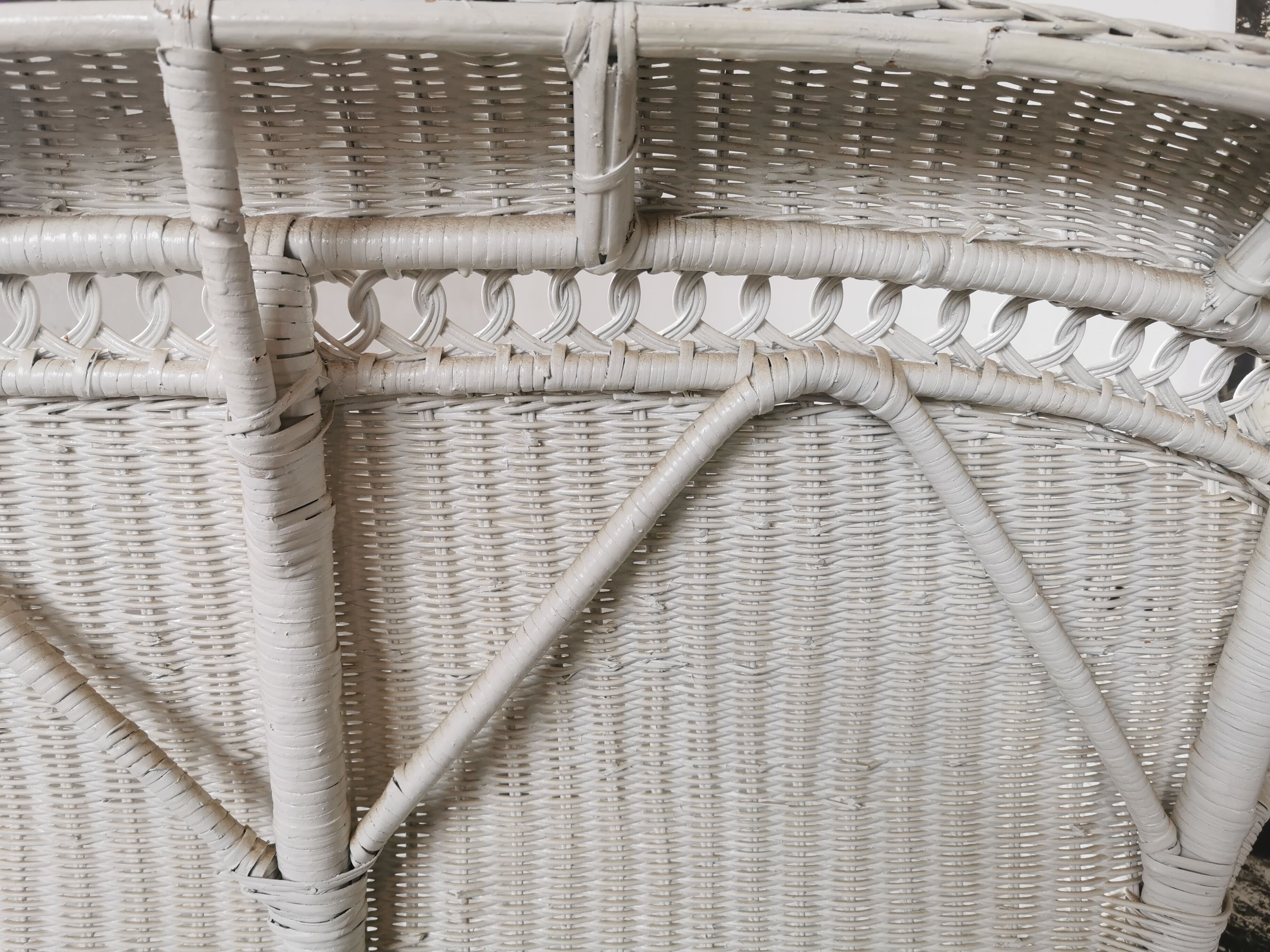 Wicker bench, rattan