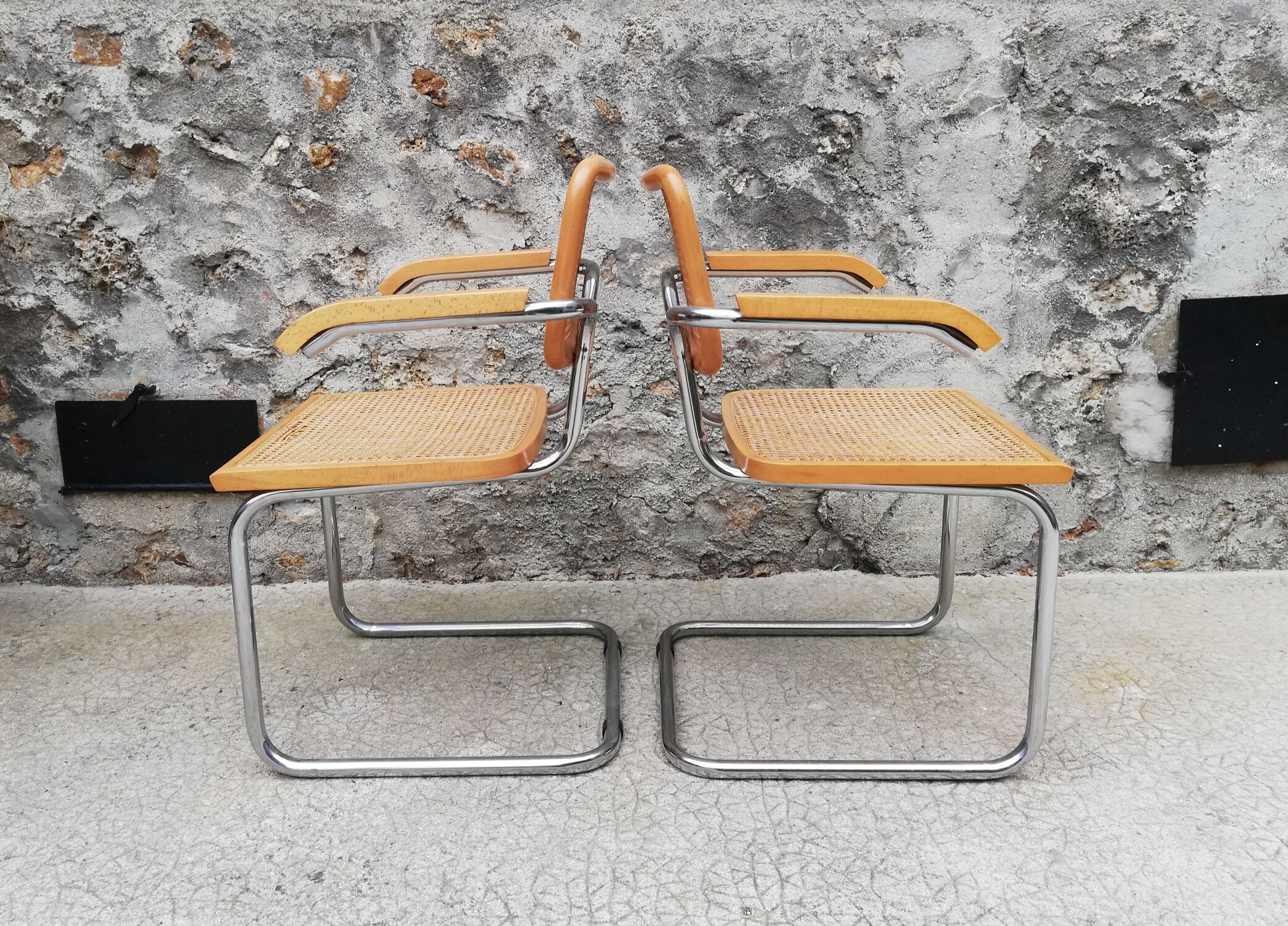Pair of armchairs B64 Marcel Breuer