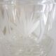 Champagne bucket in cut, engraved, thick crystal, signed "cristal de Lorraine"