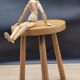 Round light tripod stool