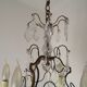 French Bronze and Glass 6 Light Cage Chandelier With Assorted Crystals 5518