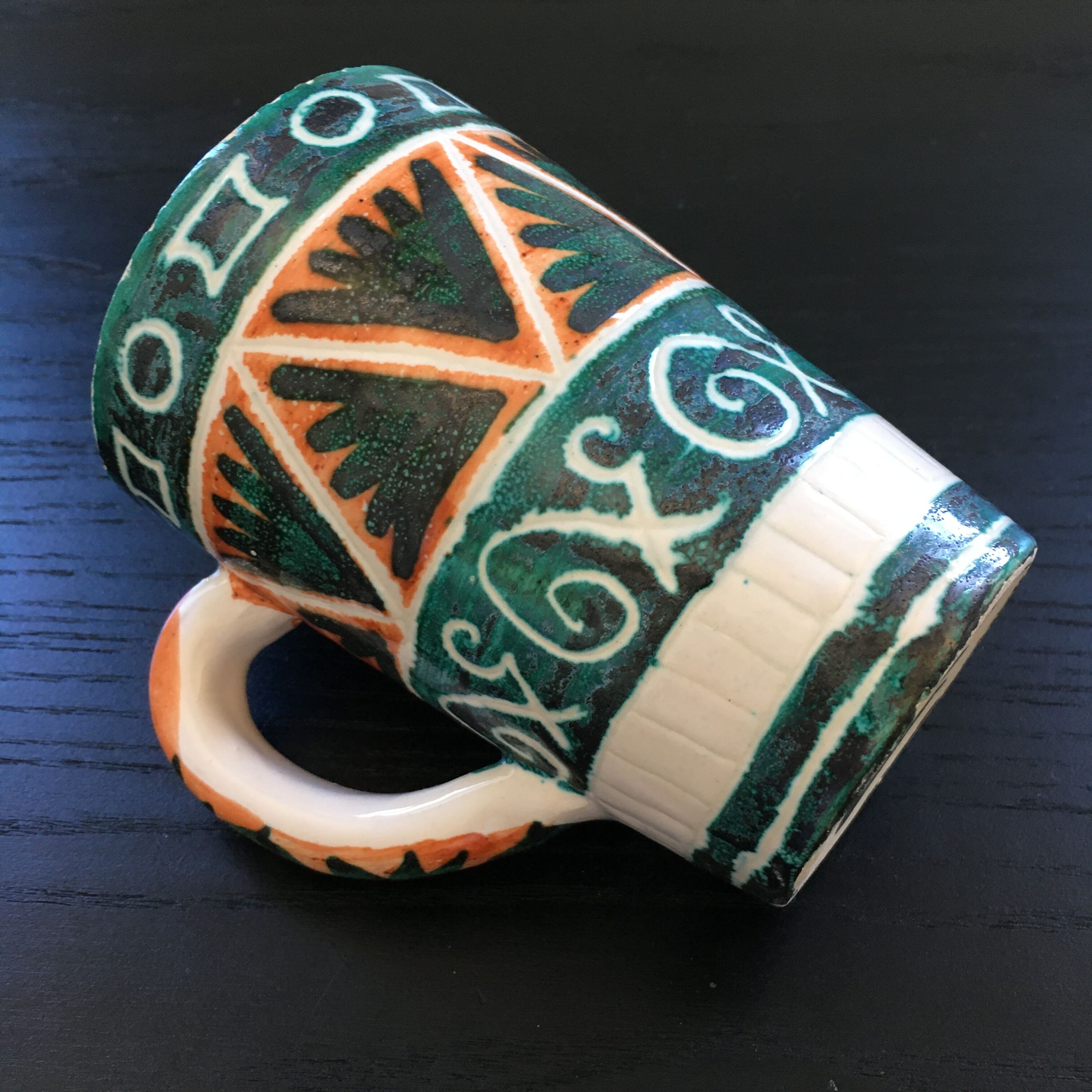 Unique piece signed mug décor