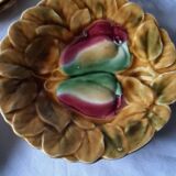 10 dessert plates in Sarreguemines barbotine